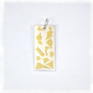 Keum Boo Gold on silver pendant